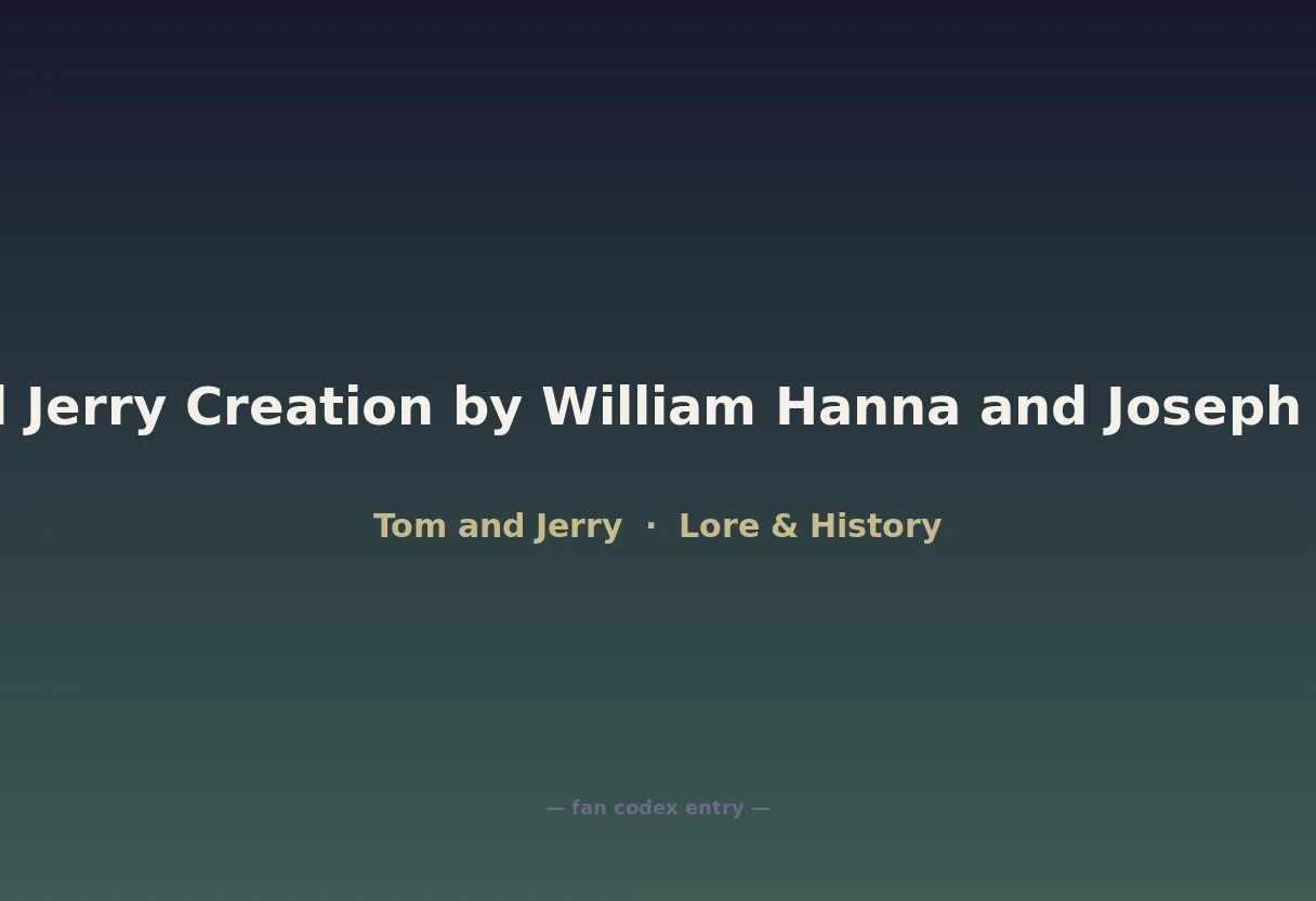 Tom and Jerry Creation by William Hanna and Joseph Barbera